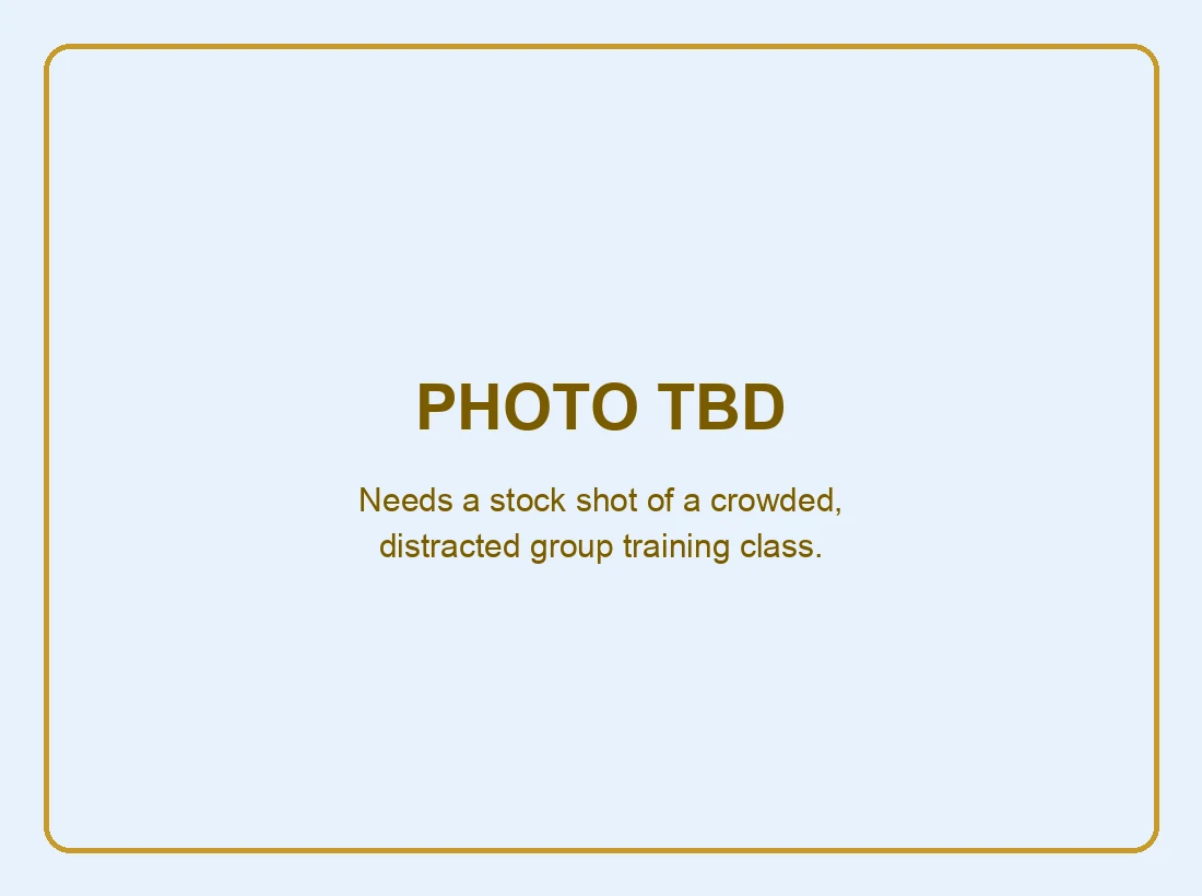 Placeholder image for a crowded group training class